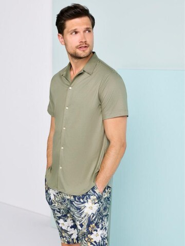 DESOTO Slim fit Overhemd in Groen: voorkant