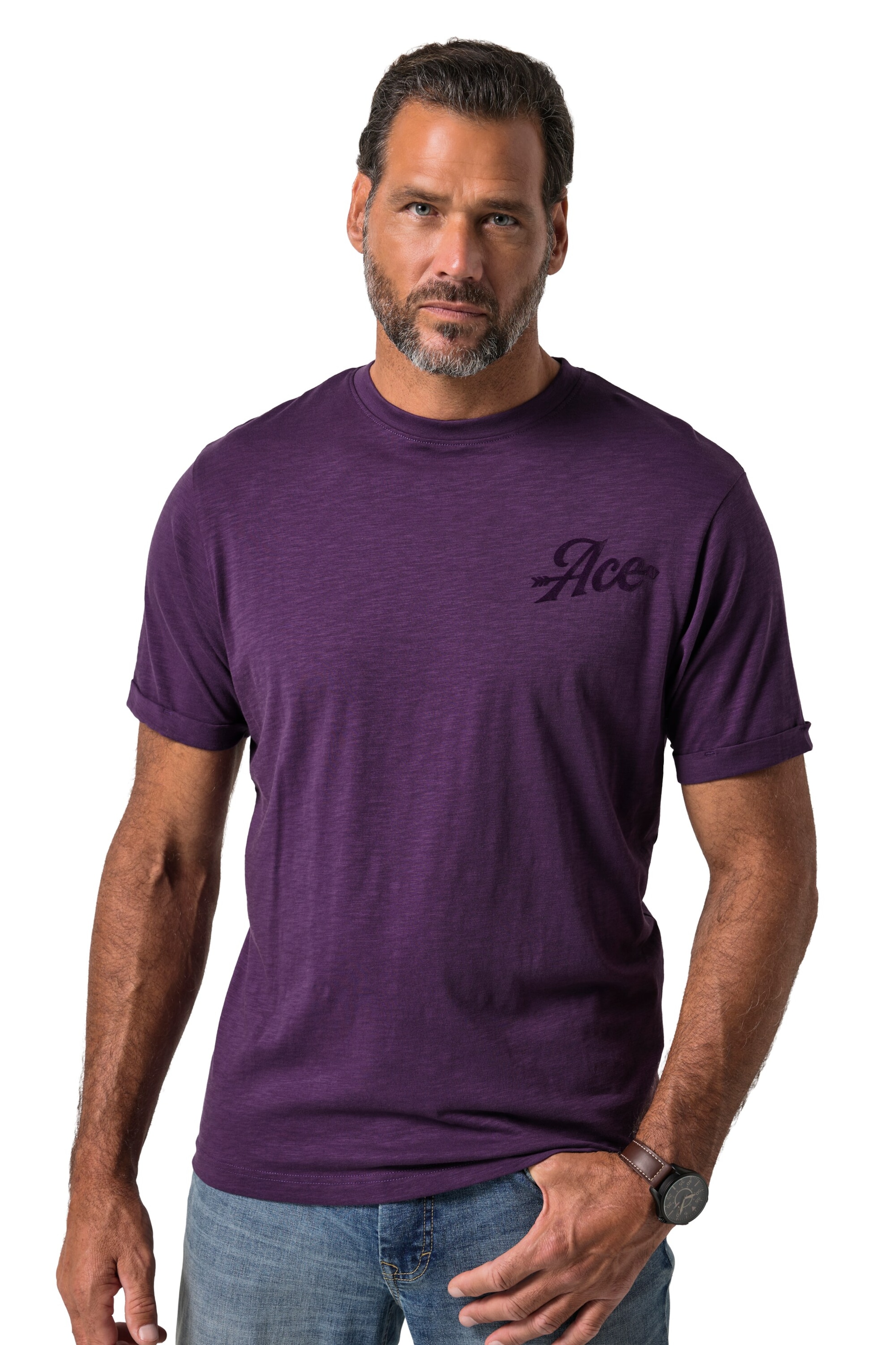 JP1880 T-Shirt in Lila: Vorderseite