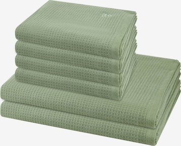 ROSS Towel 'Pique' in Green: front