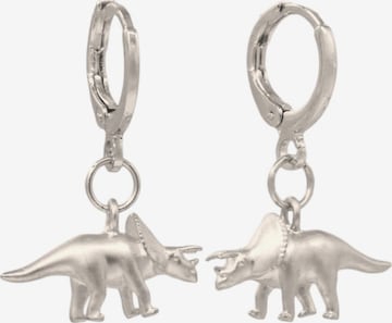 Fräulein Wunder Oorbellen 'Dinos Triceratops' in Zilver: voorkant