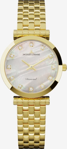 Jacques Lemans Analoguhr in Gold: Vorderseite