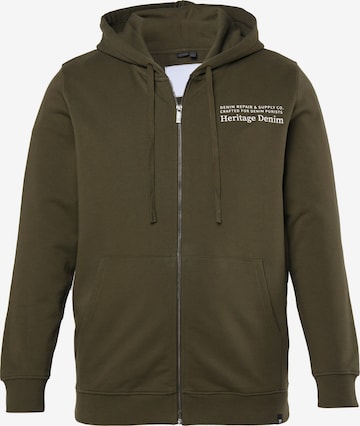 Men Plus Sweat jacket in Green: front