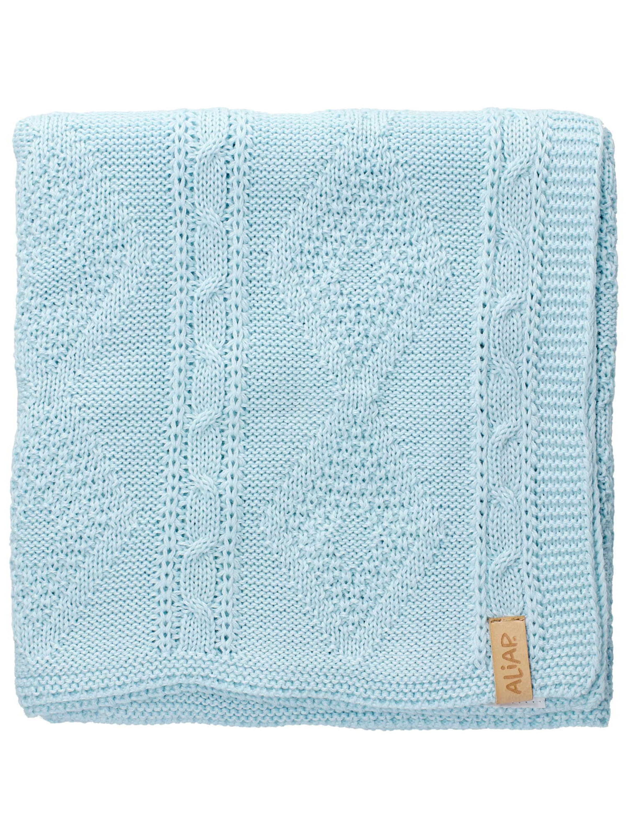 Couverture de bébé Aliap en bleu : devant