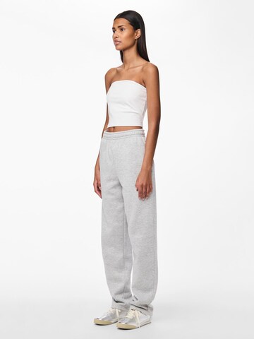 PIECES Loose fit Trousers 'PCChilli' in Grey