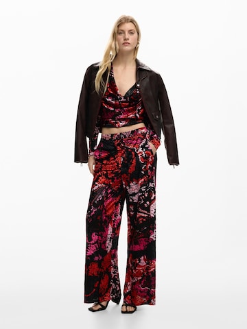 Desigual Bő szár Nadrág - fekete