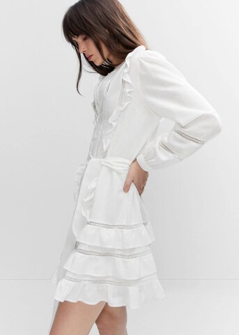 MANGO Košilové šaty 'Marissa' – bílá