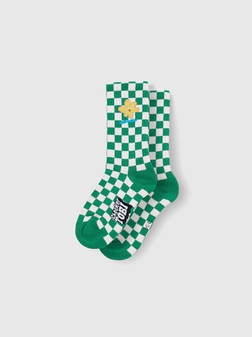 Play Play Pauly Socken 'CHECKER TOBI'‌‌‌‌‌‌‌ in Grün: Vorderseite