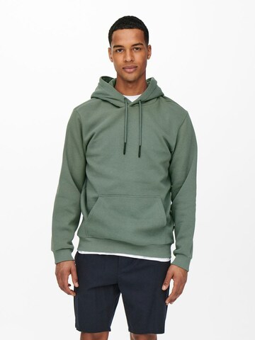 Coupe regular Sweat-shirt 'Ceres' Only & Sons en vert : devant