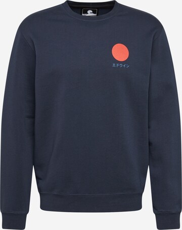 EDWIN Sweatshirt 'Japanese Sun Sweat' in Blue: front