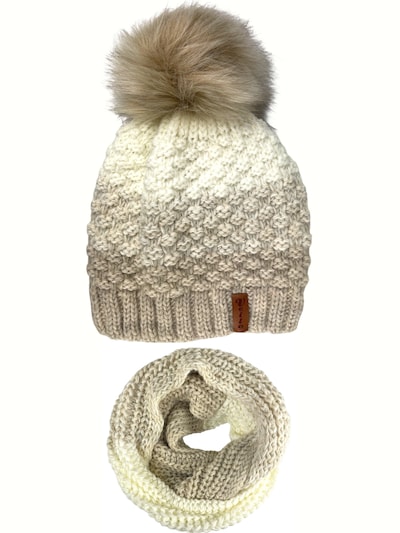 Kumixi Beanie 'Set: Mütze & Loop Schal' in Beige, Item view