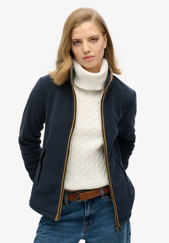 Superdry Fleece jas 'Estate' in Blauw: voorkant