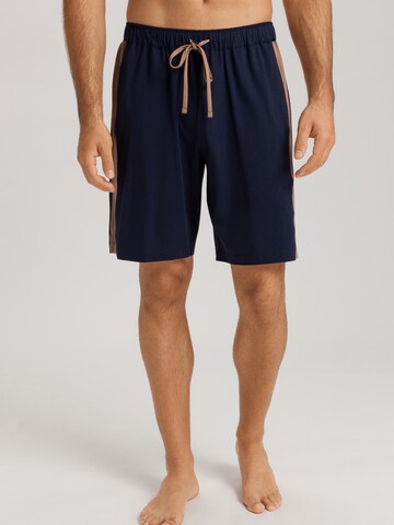 Hanro Pyjamabroek ' Night & Day ' in Blauw: voorkant