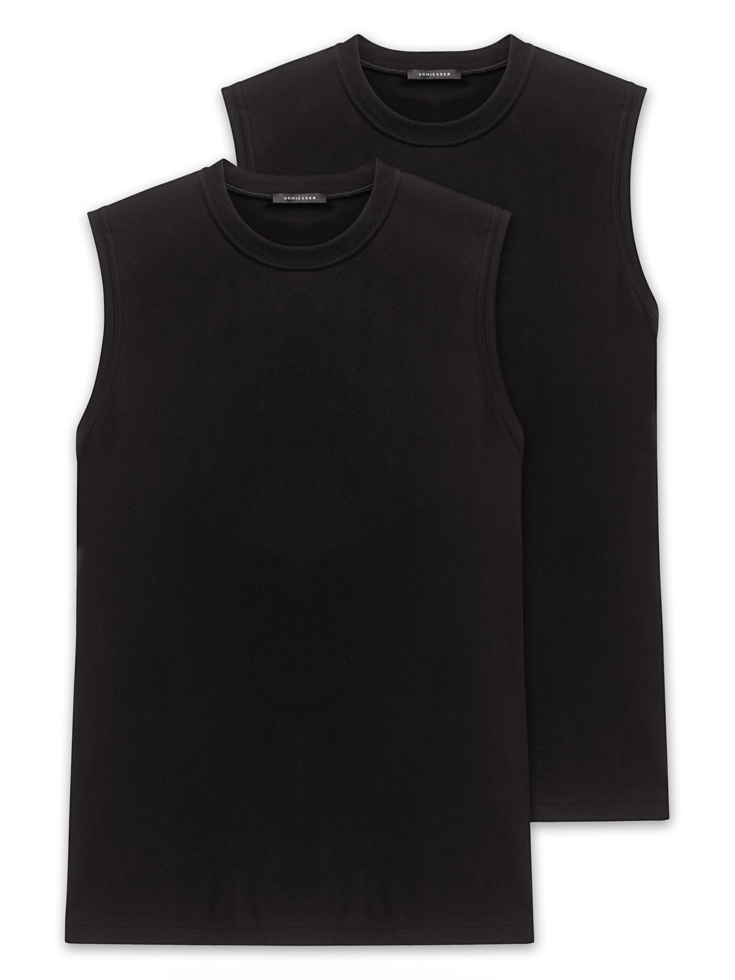 T-Shirt ' Essentials ' SCHIESSER en noir : devant