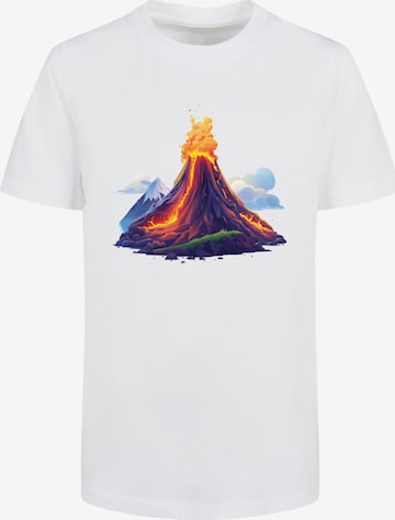 F4NT4STIC Shirt 'Vulkanausbruch' in Wit: voorkant