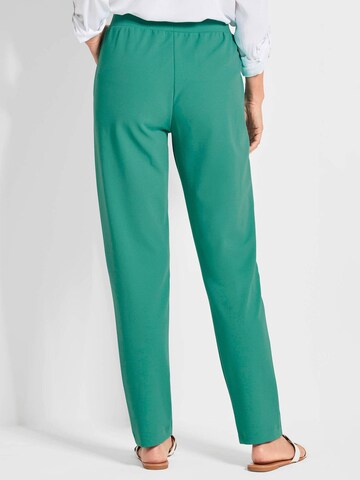 Goldner Regular Pleat-front trousers 'Sara' in Green