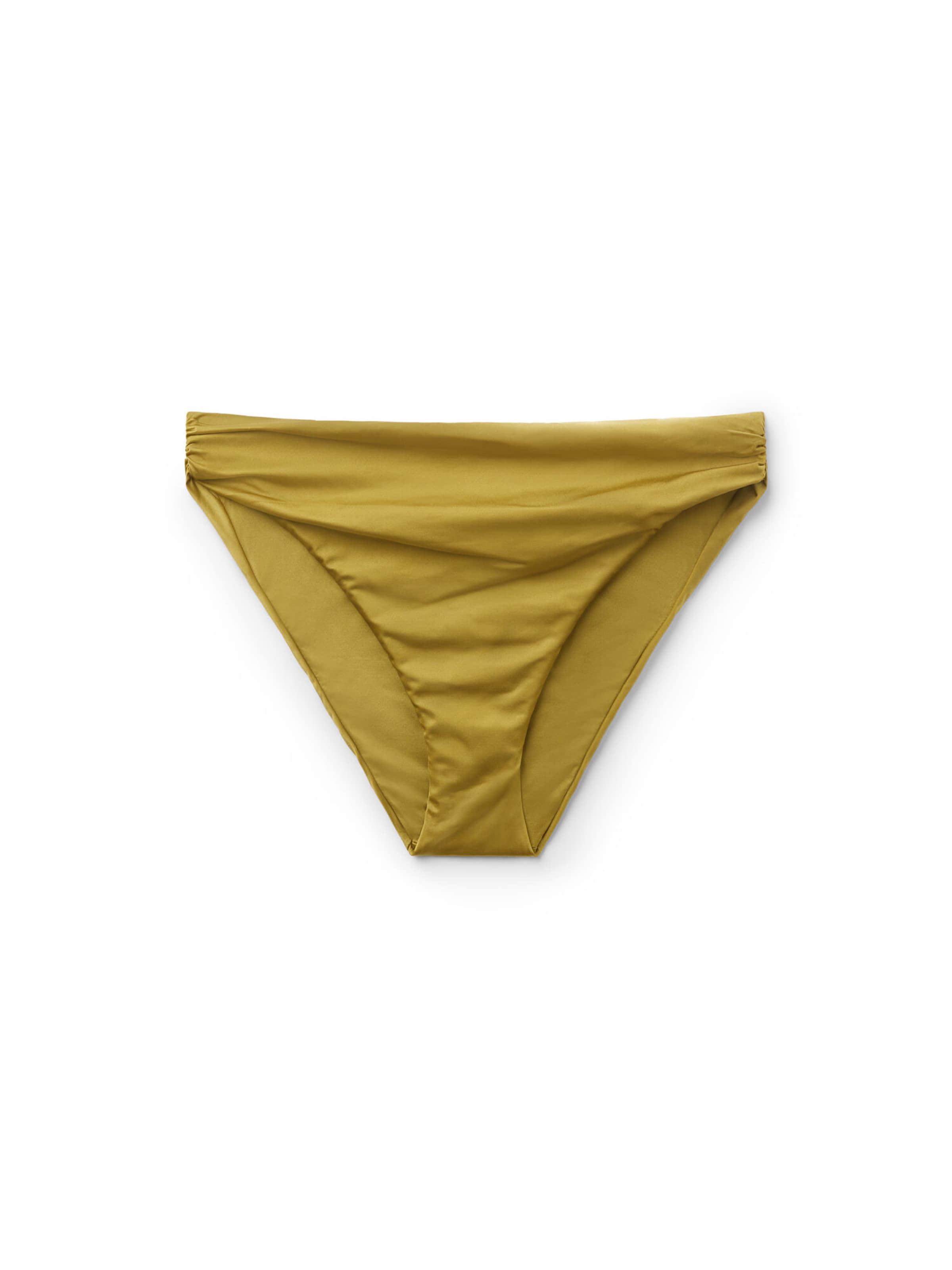 CALZEDONIA Bikini Bottoms 'Shiny Satin' in Green: front
