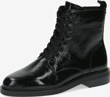 CAPRICE Lace-Up Ankle Boots in Black: front