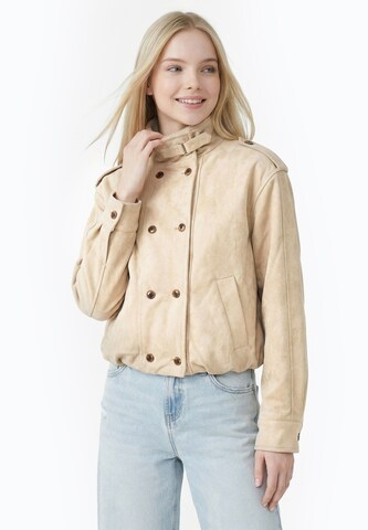 MYMO Between-Season Jacket in Beige: front