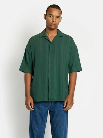 Regular fit Camicia ' DPTextured ' di Denim Project in verde: frontale