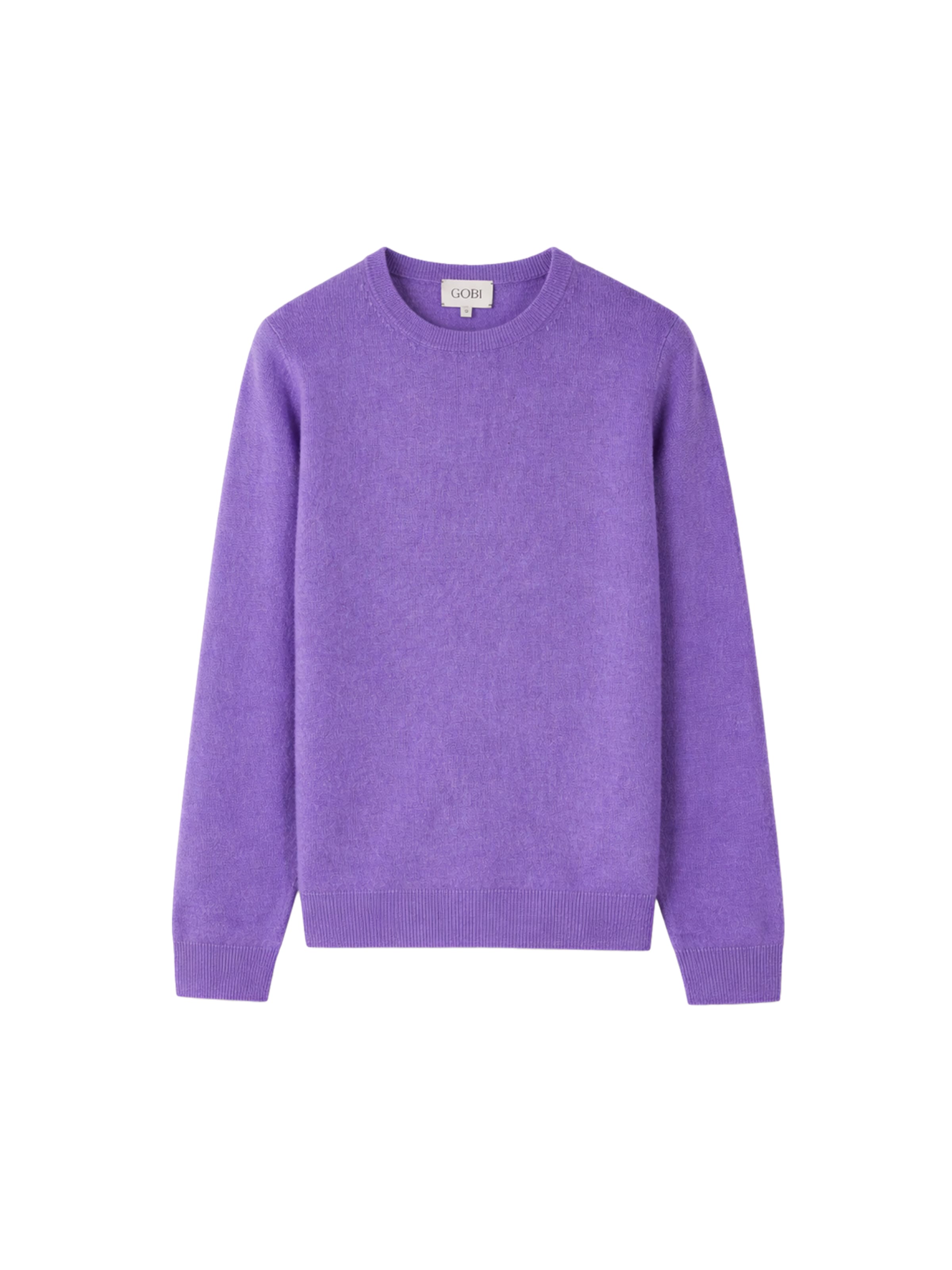 GOBI Cashmere Sweater 'Women's Essential Cashmere Crewneck Sweater' in Neon purple, Item view