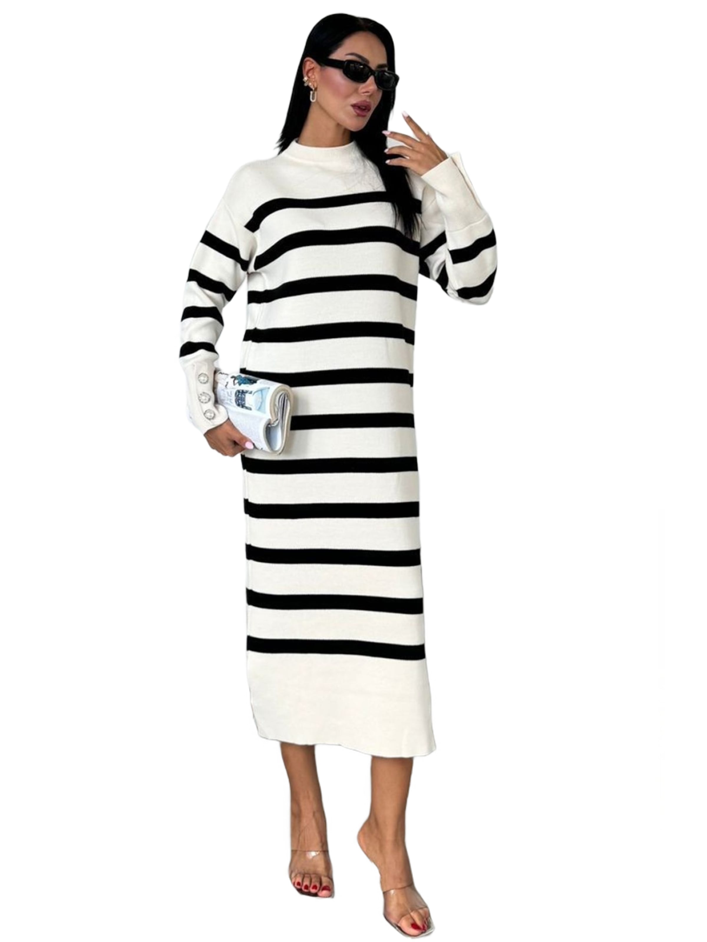 WOMAN VISION Jurk in Wit: voorkant
