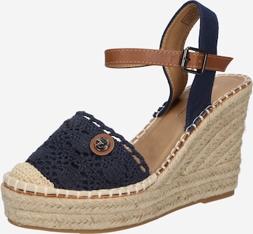 TOM TAILOR Sandals in Blue: front