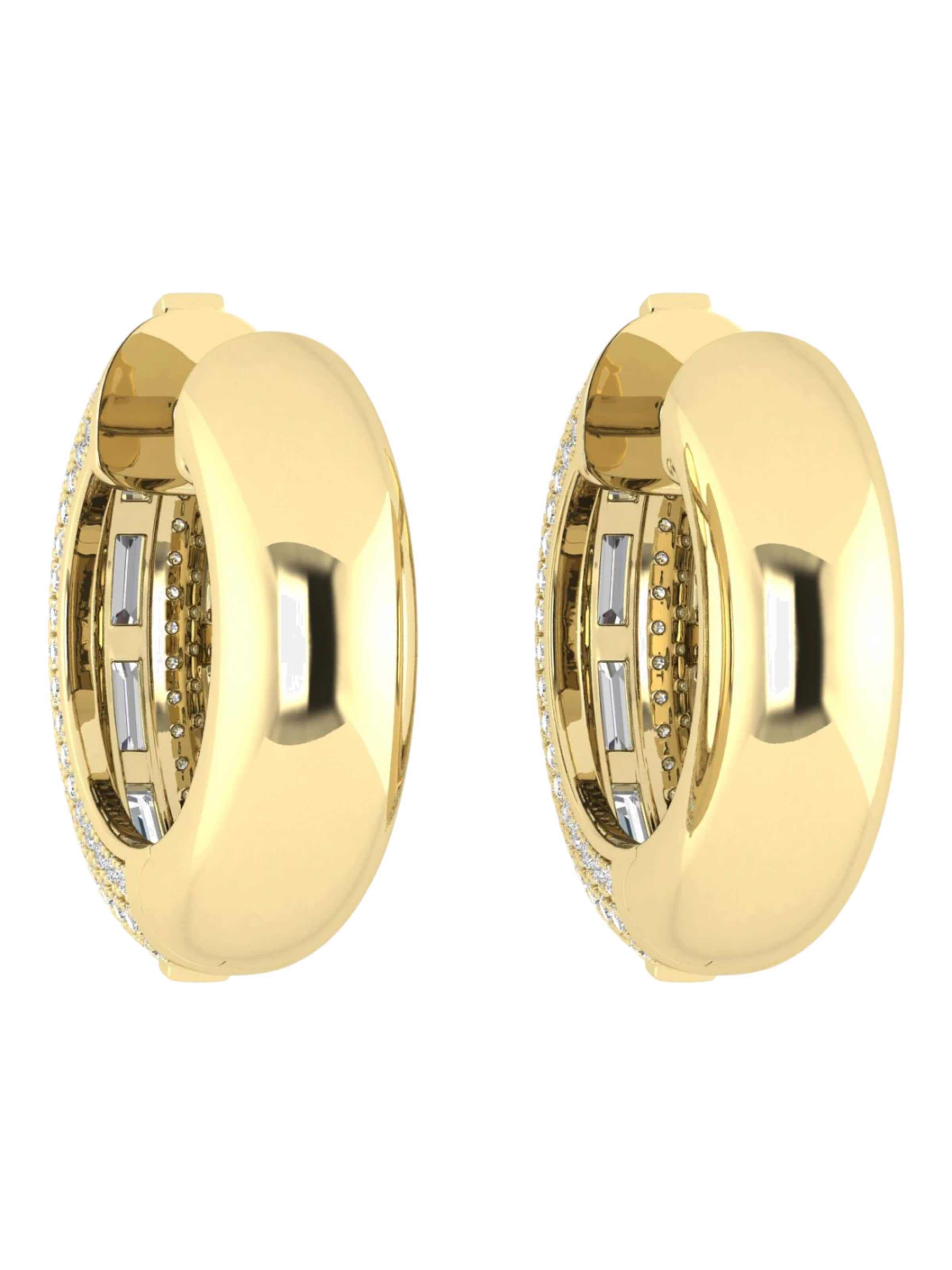 ETHISHER DIAMANTEN - Pendientes 'Ohrringe aus 375 Gelbgold mit Lab Grown Diamant' en amarillo