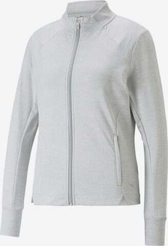 PUMA Athletic Jacket 'Heather' in Grey: front