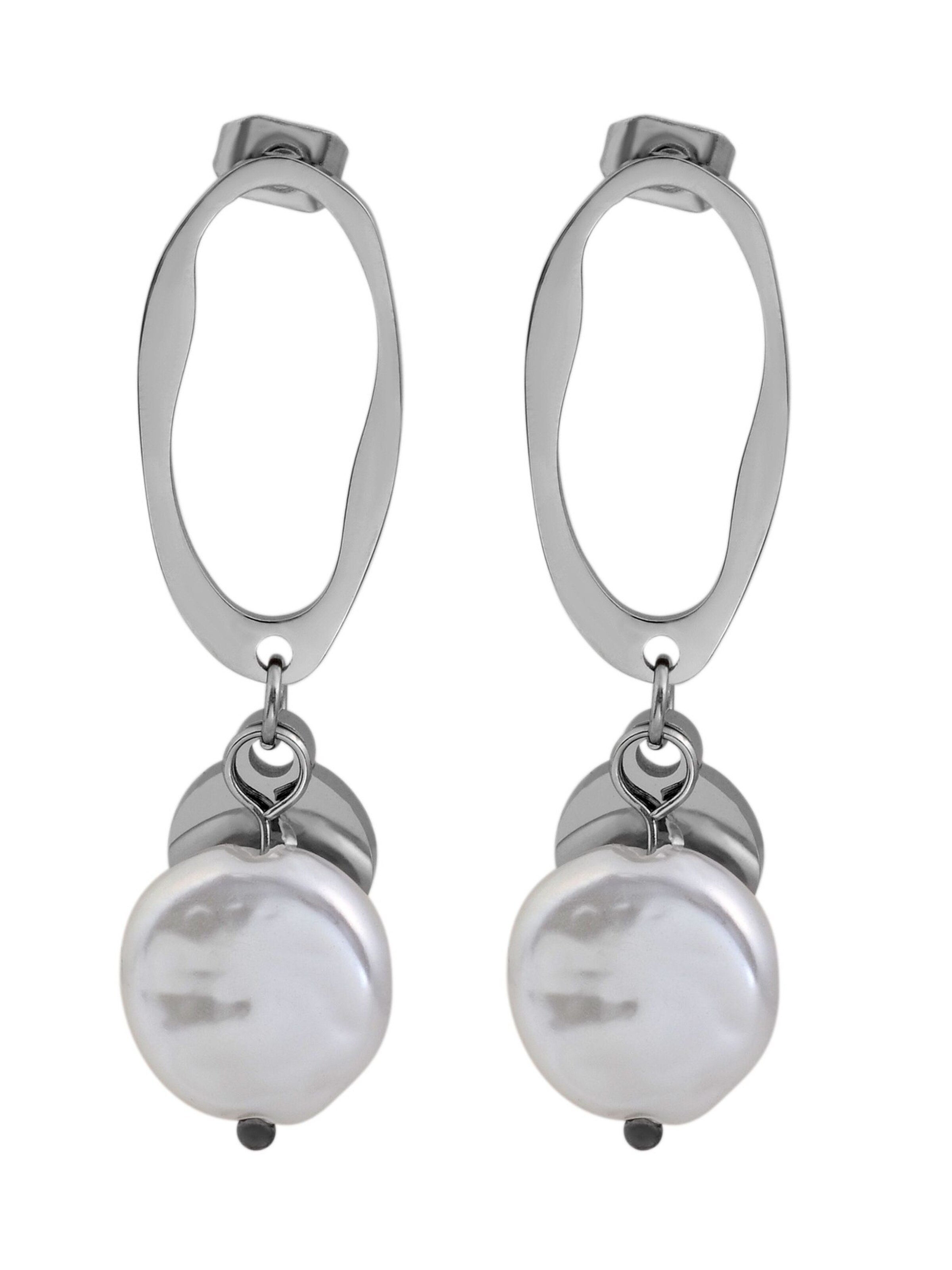 Akzent Earrings 'Arbesa, langlebig' in Silver: front
