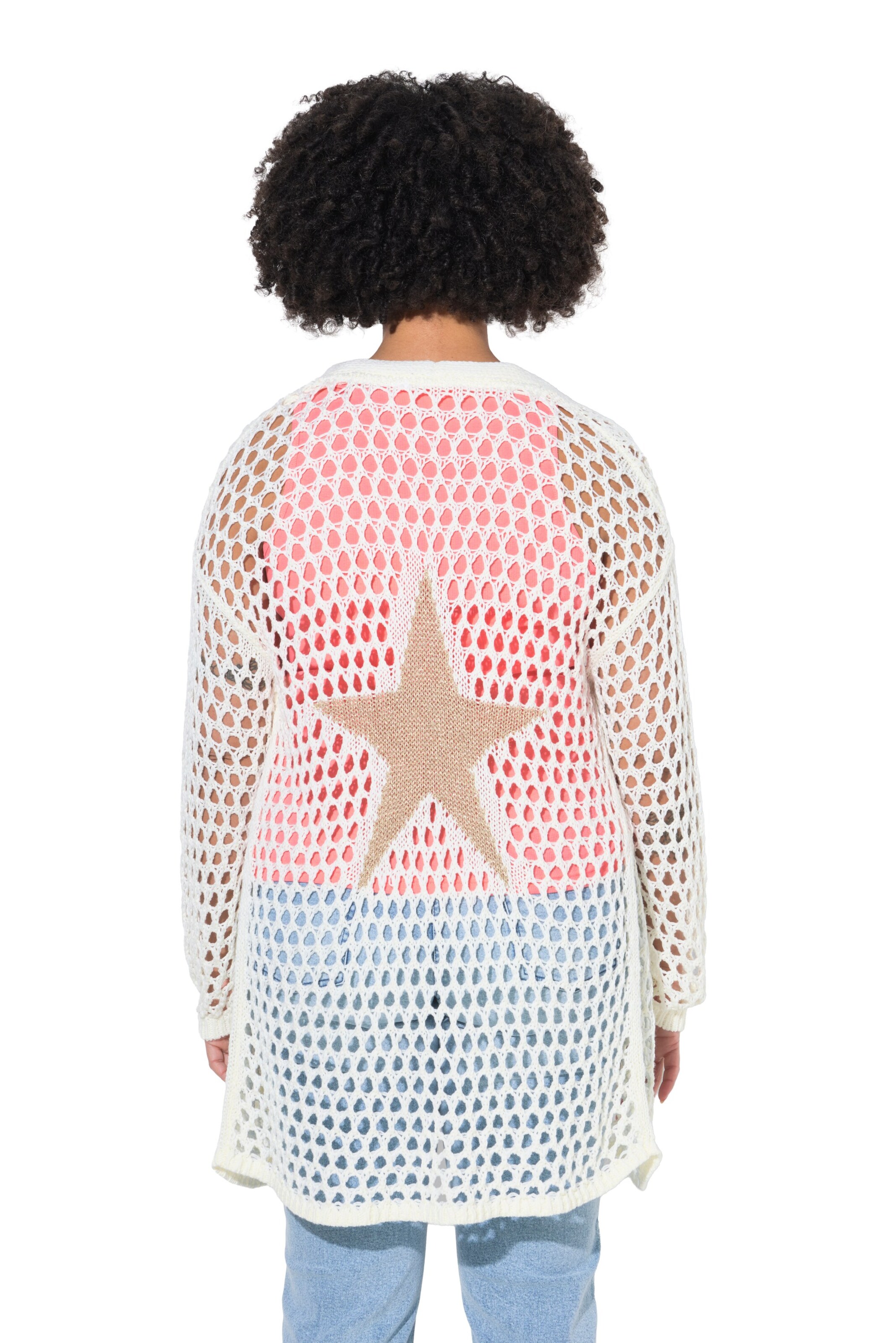 Angel of Style Gebreid vest in Wit