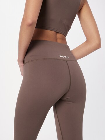 RVCA Skinny Workout Pants in Brown