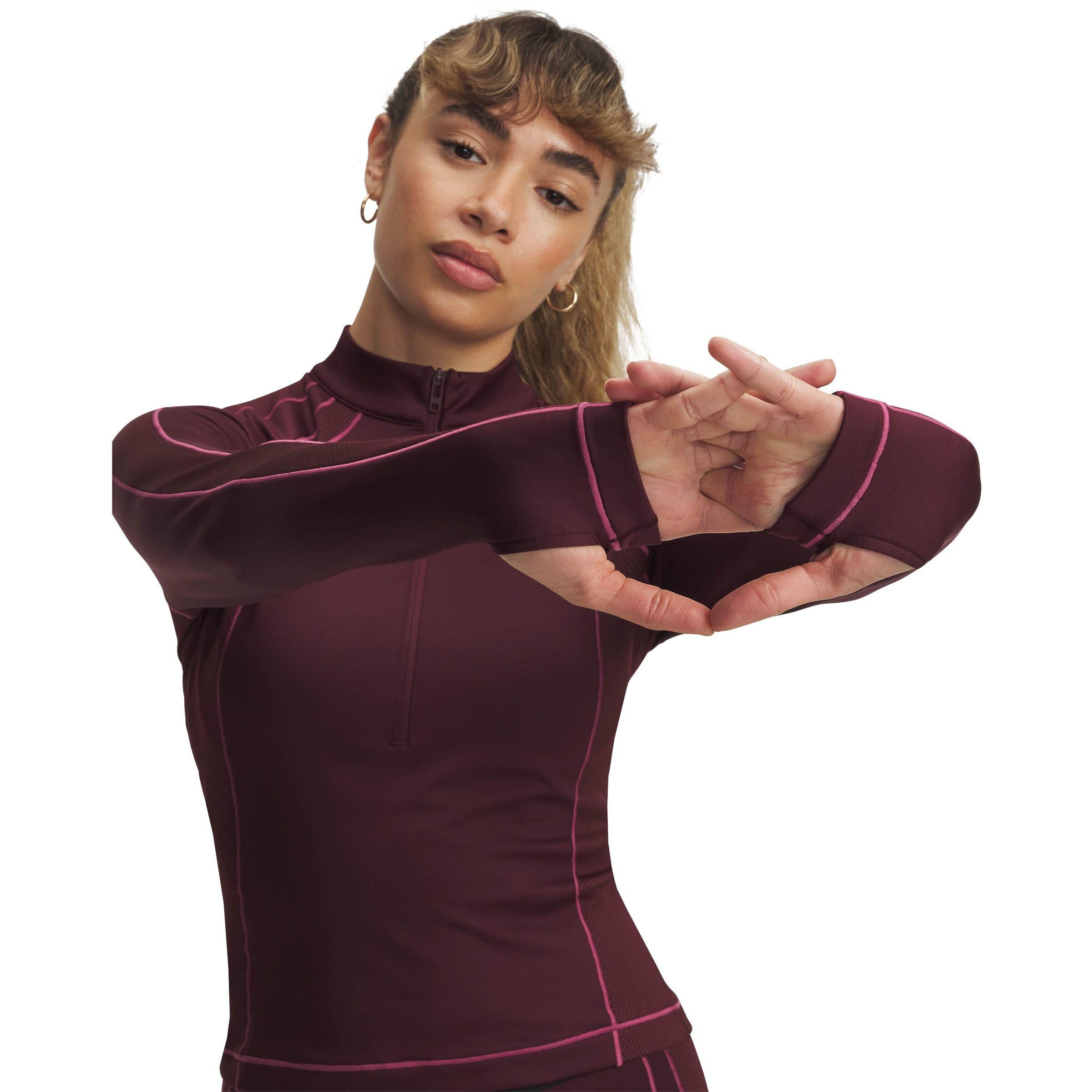 UNDER ARMOUR Performance Shirt 'Cold Gear' in Purple
