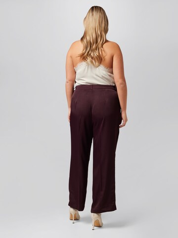 A LOT LESS - Loosefit Pantalón de pinzas 'Maggie' en marrón