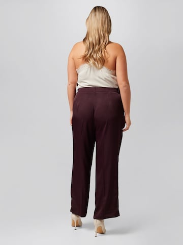 A LOT LESS Loose fit Pleated Pants 'Maggie' in Brown