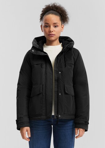 QS Between-season jacket in Black: front