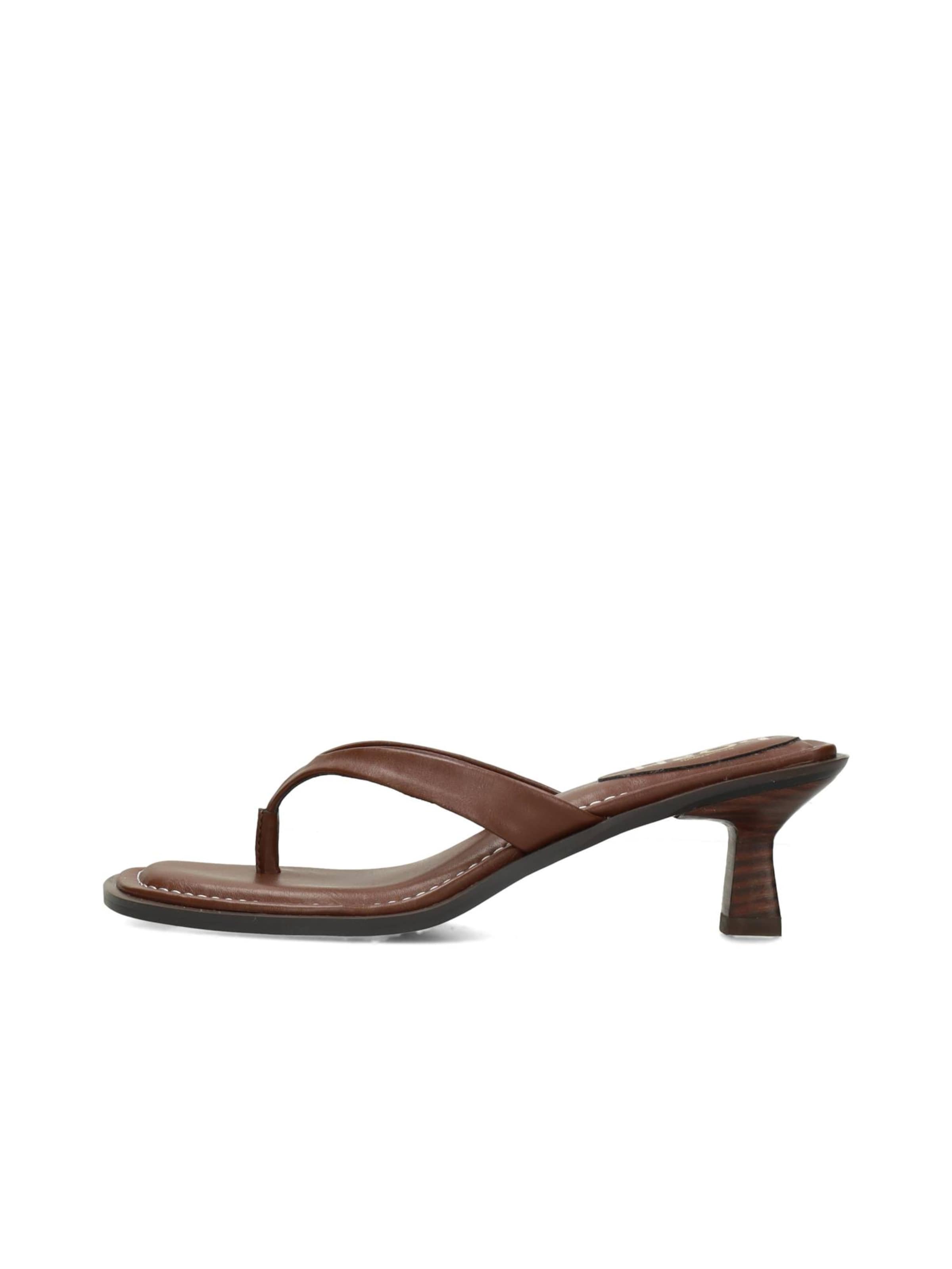 Tongs POSH by Poelman en marron : devant