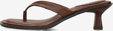 Tongs POSH by Poelman en marron : devant