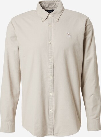 Abercrombie & Fitch Overhemd in Beige: voorkant