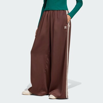ADIDAS ORIGINALS Wide leg Trousers 'Adicolor' in Brown: front