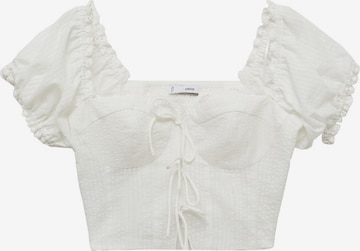 MANGO Blouse 'LILI' in Wit: voorkant