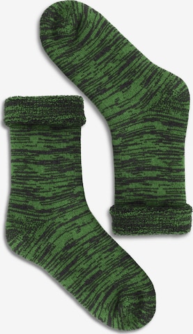 Polar Husky Socks in Green: front