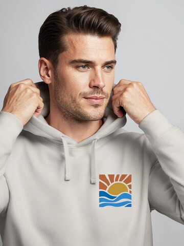 Neverless Sweatshirt 'Sun Wave Batch' in Beige