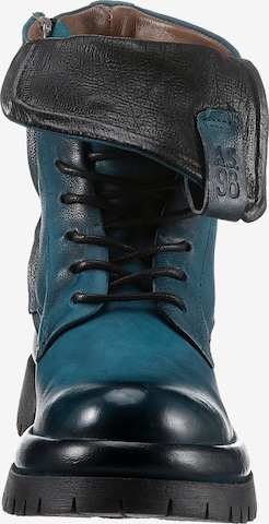 A.S.98 Lace-Up Ankle Boots in Blue