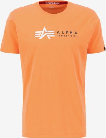 ALPHA INDUSTRIES Shirt 'Alpha Label PP' in Orange: front