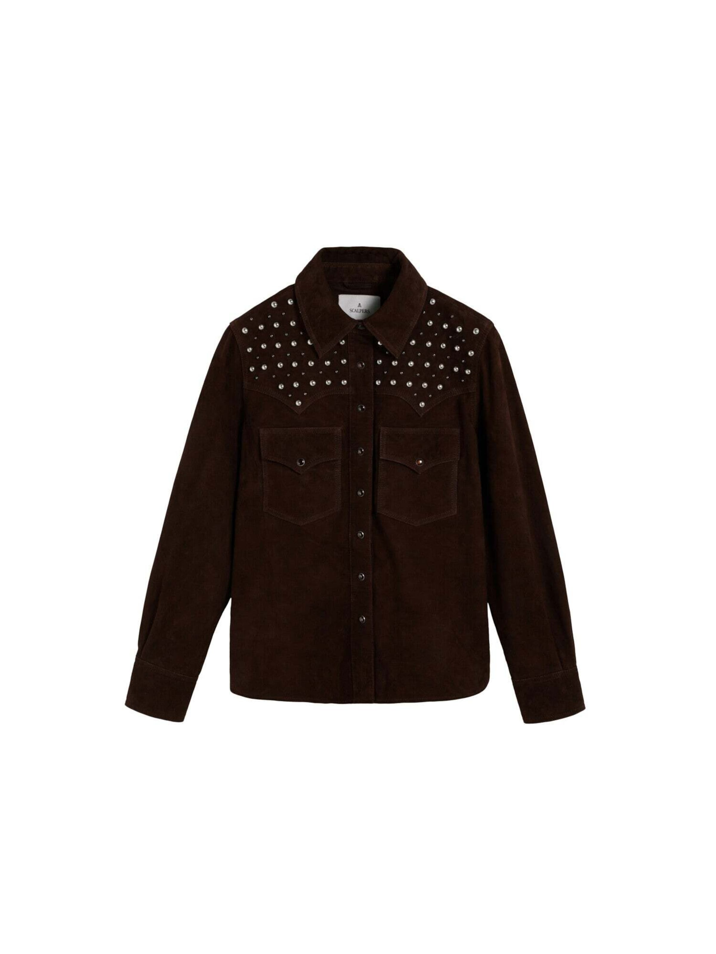 Scalpers Демисезонная куртка ' ' в Коричневый: спереди