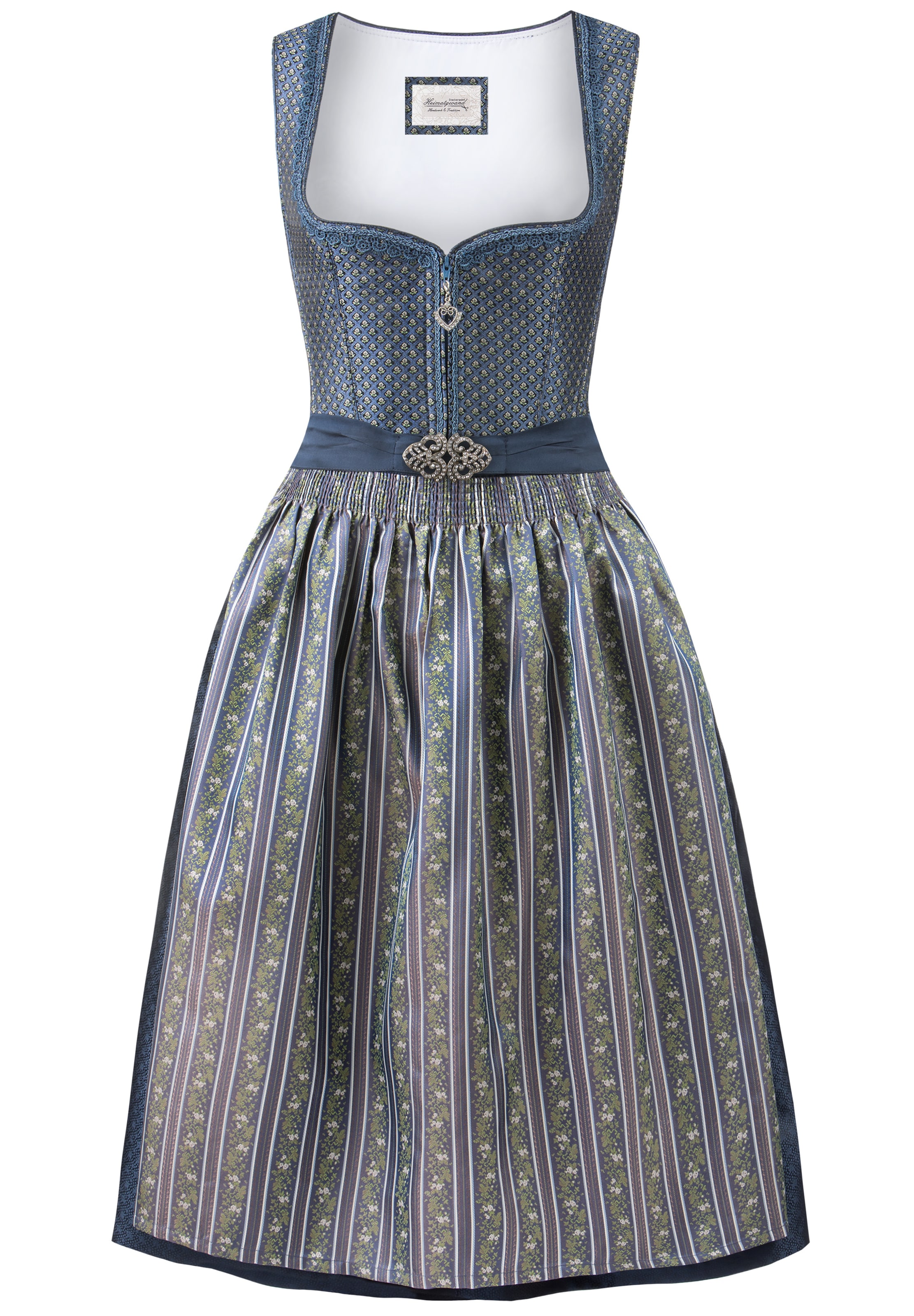 STOCKERPOINT Dirndl 'Mallaury' in de kleur Blauw / Grijs, Productweergave