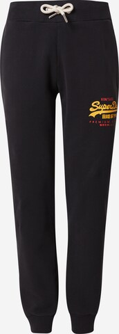 Superdry Zúžený Kalhoty 'Heritage' – černá: přední strana