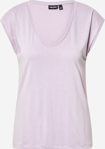 T-shirt 'Kamala' PIECES en violet : devant