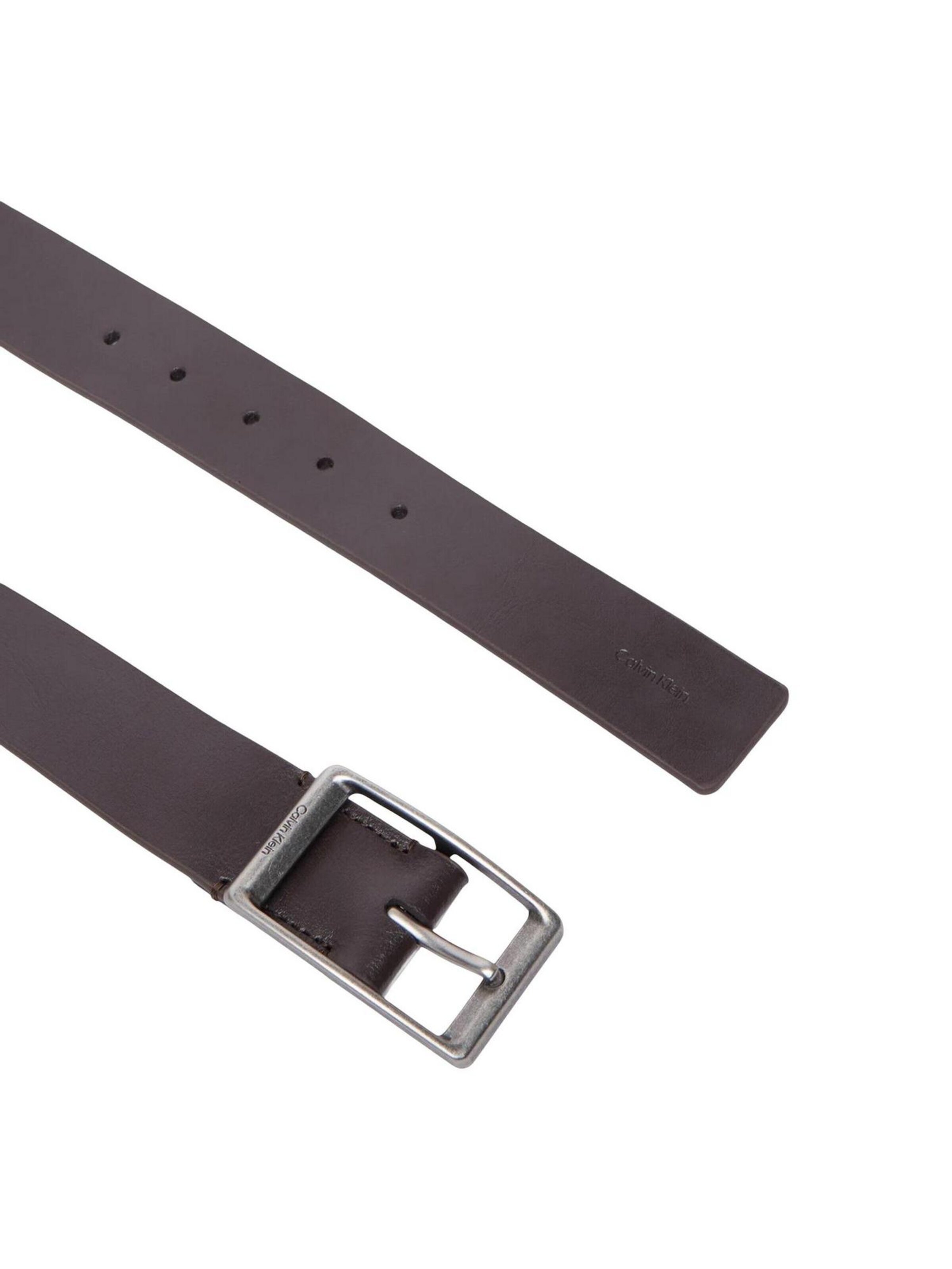 Cintura 'CASUAL ROUND BUCKLE TUMBLED 35MM LV04D7123G' di Calvin Klein in marrone