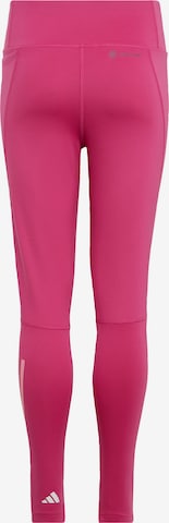 ADIDAS SPORTSWEAR Skinny Workout Pants 'Aeroready 3-Stripes High-Rise Optime ' in Pink